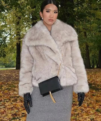 FZ Women's Artificial Fur Mink like Socialite Jacket - FZwear