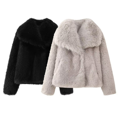 FZ Women's Artificial Fur Mink like Socialite Jacket - FZwear