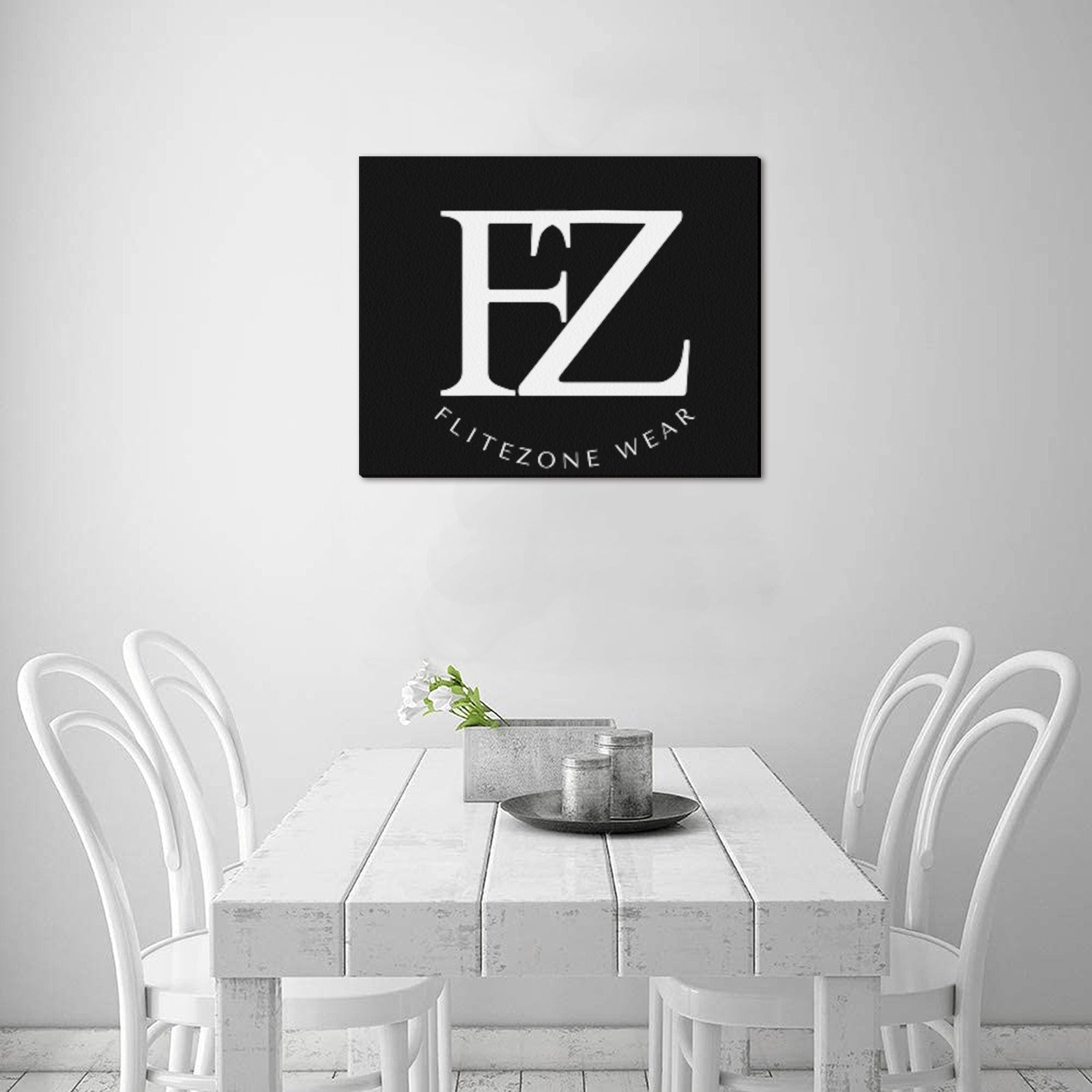 fz design collection one size / fz logo framed canvas print 20"x16" (made in usa)