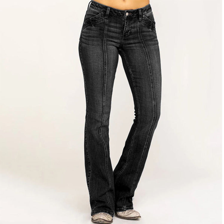 FZ Women's  Slim Fit Bell Bottom Denim Pants - FZwear
