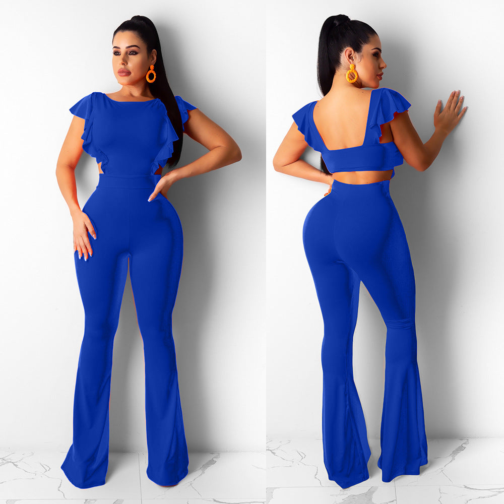 FZ Women Wide Leg Flared Jumpsuit - FZwear
