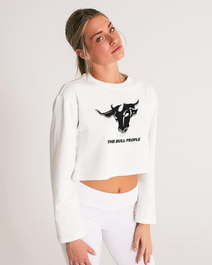 the white  bull women's cropped sweatshirt