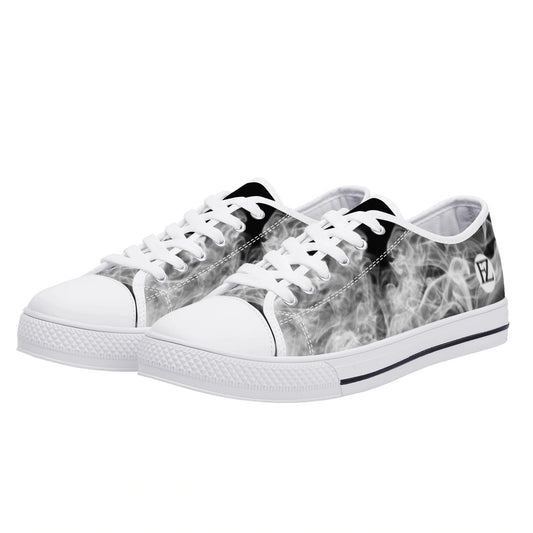 men's low top canvas shoes with customized tongue