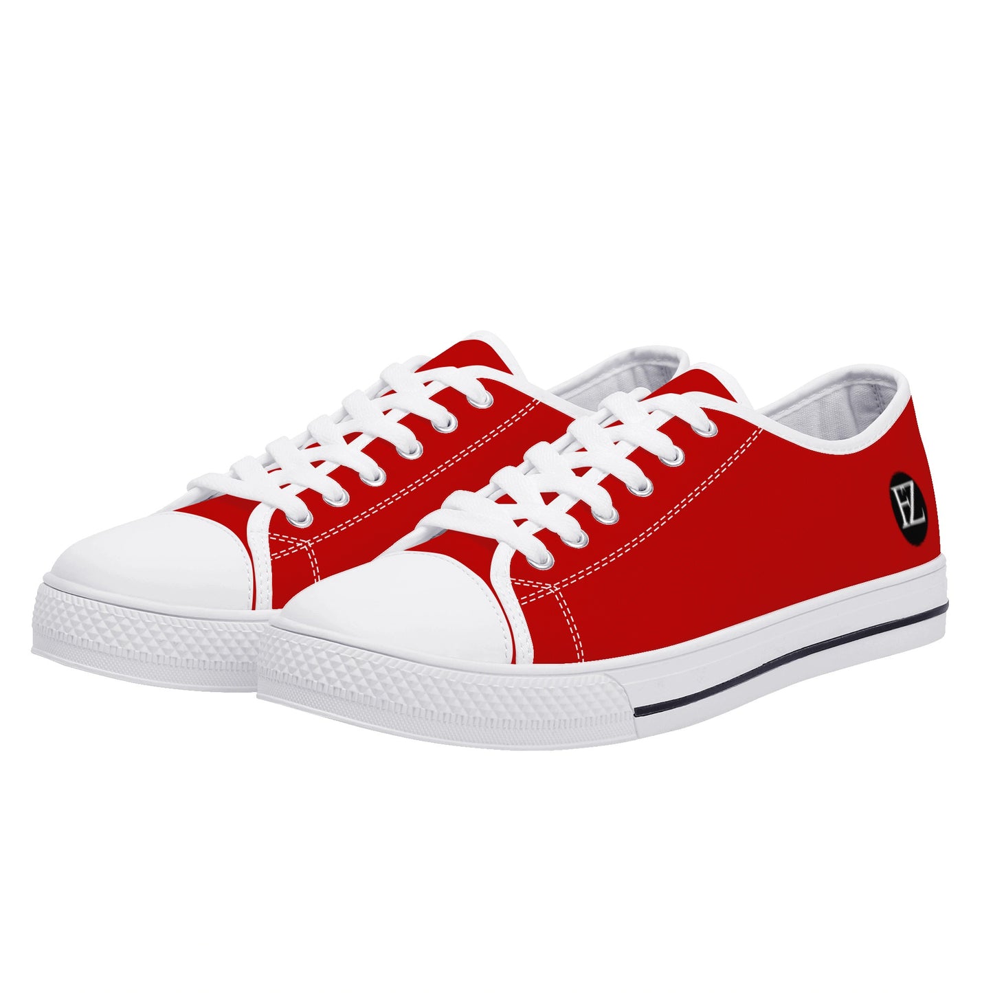 men's low top canvas shoes with customized tongue