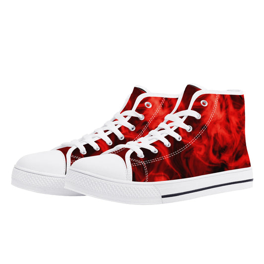 men's high top canvas shoes with customized tongue