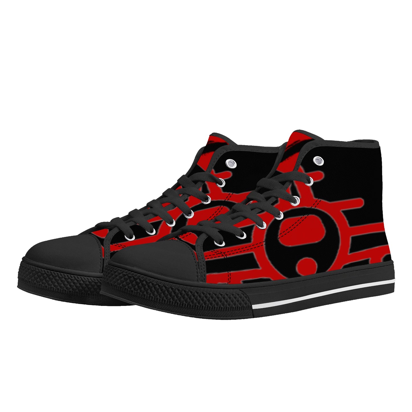 men's high top canvas shoes with customized tongue