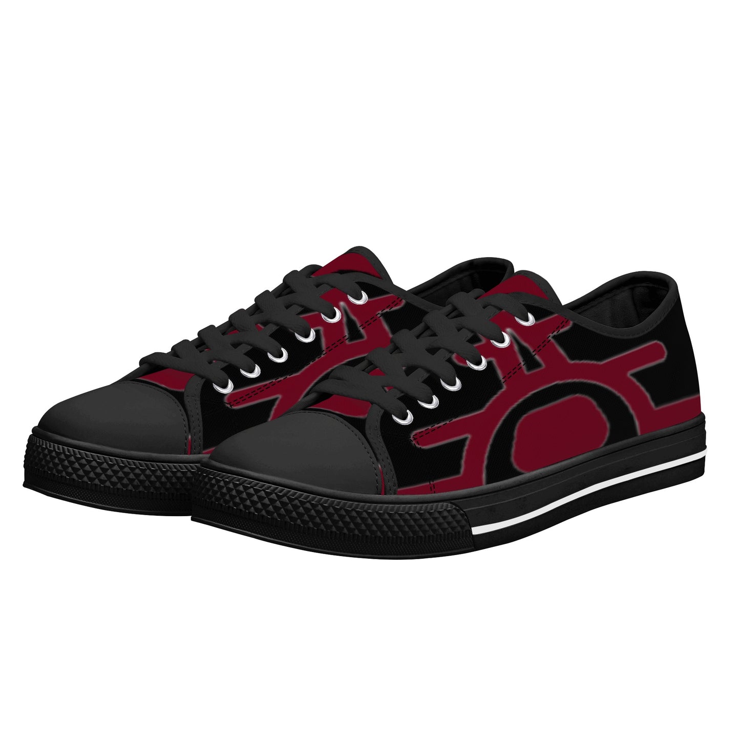 men's low top canvas shoes with customized tongue