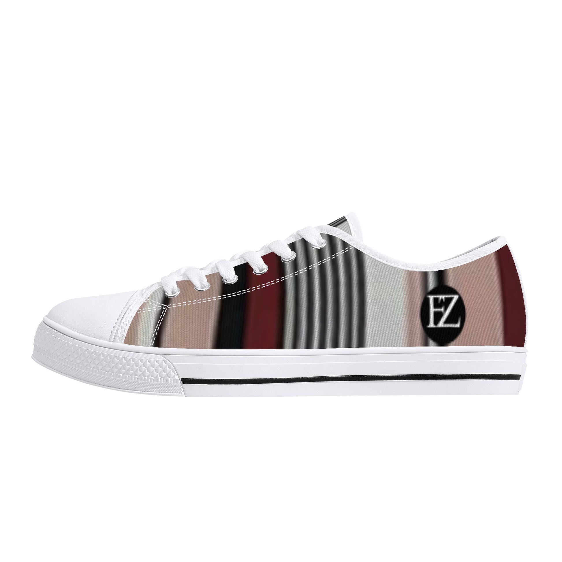 Men's Low Top Canvas Shoes With Customized Tongue - FZwear