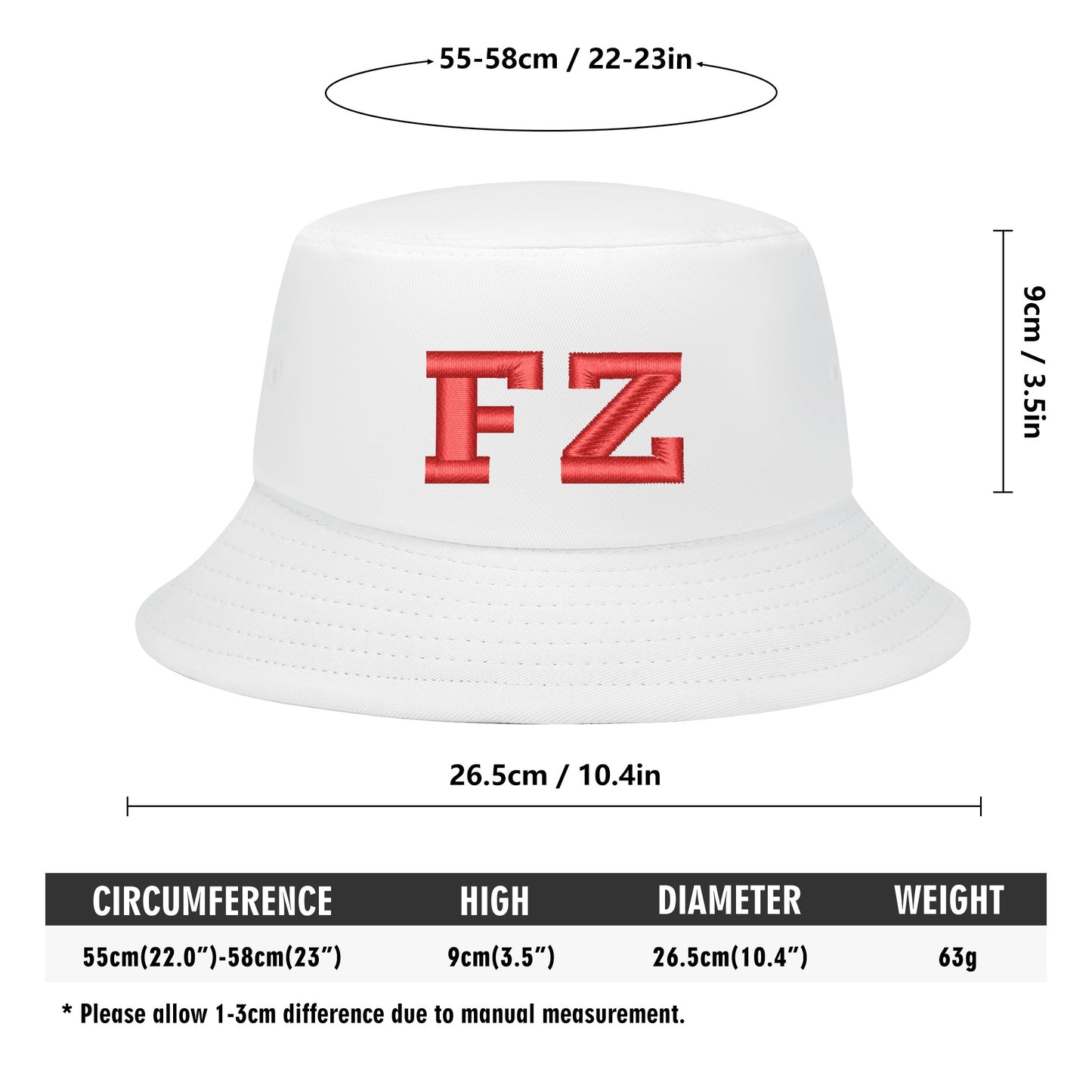 FZ Unisex Embroidered Bucket Hat - FZwear