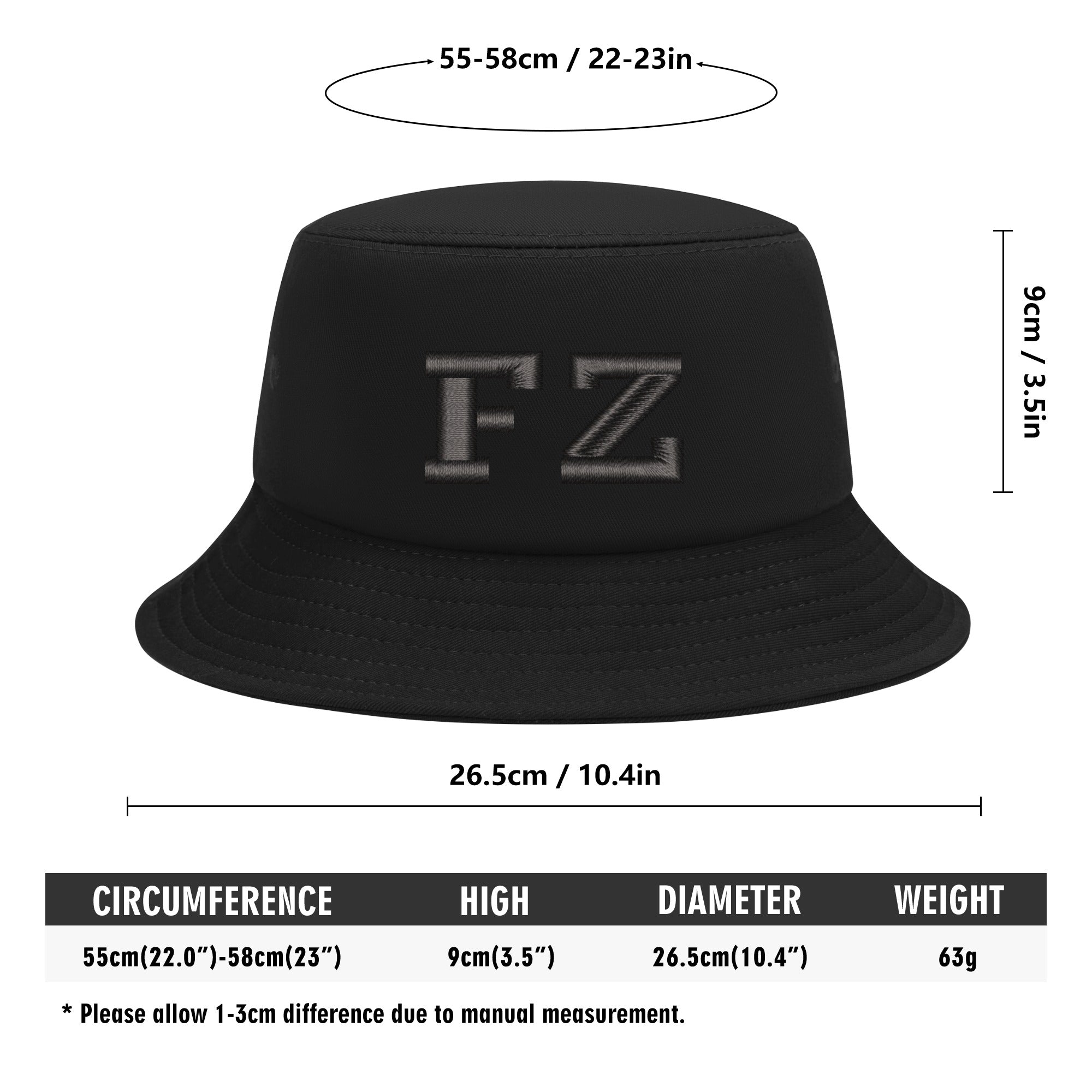 FZ Unisex Embroidered Bucket Hats - FZwear
