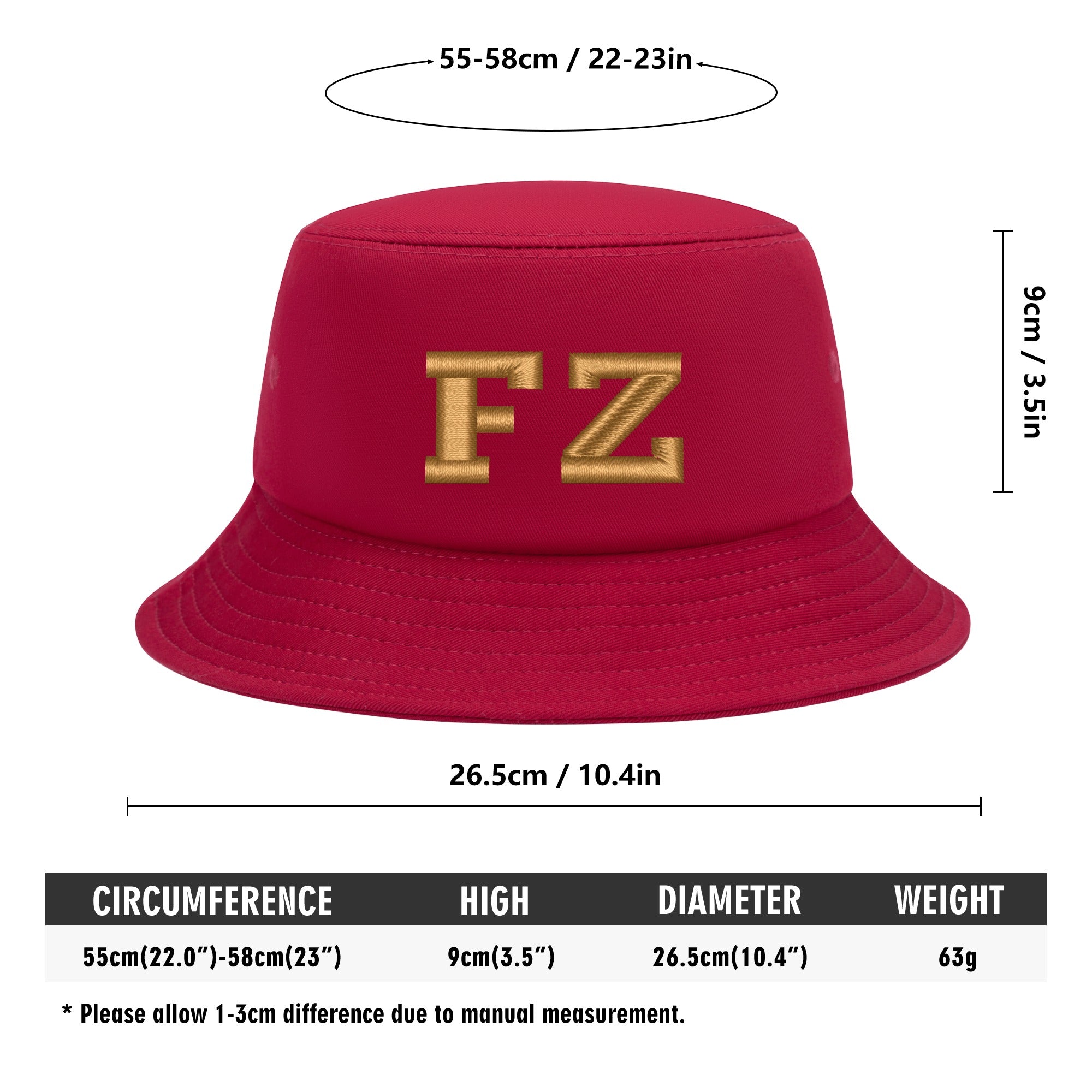 FZ Unisex Embroidered Bucket Hats - FZwear