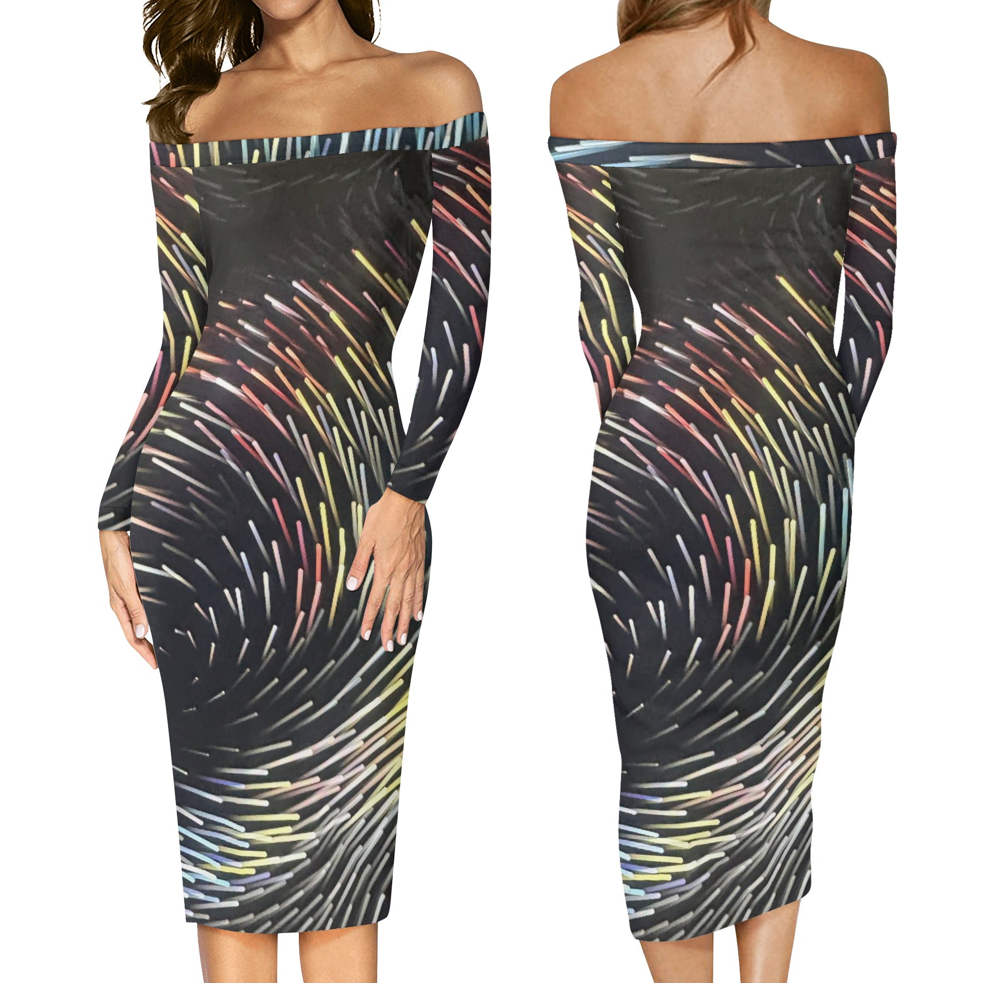 FZ Women's Long Sleeve Off The Shoulder Dress - FZwear