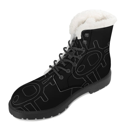 FZ Men's Faux Fur Leather Boots