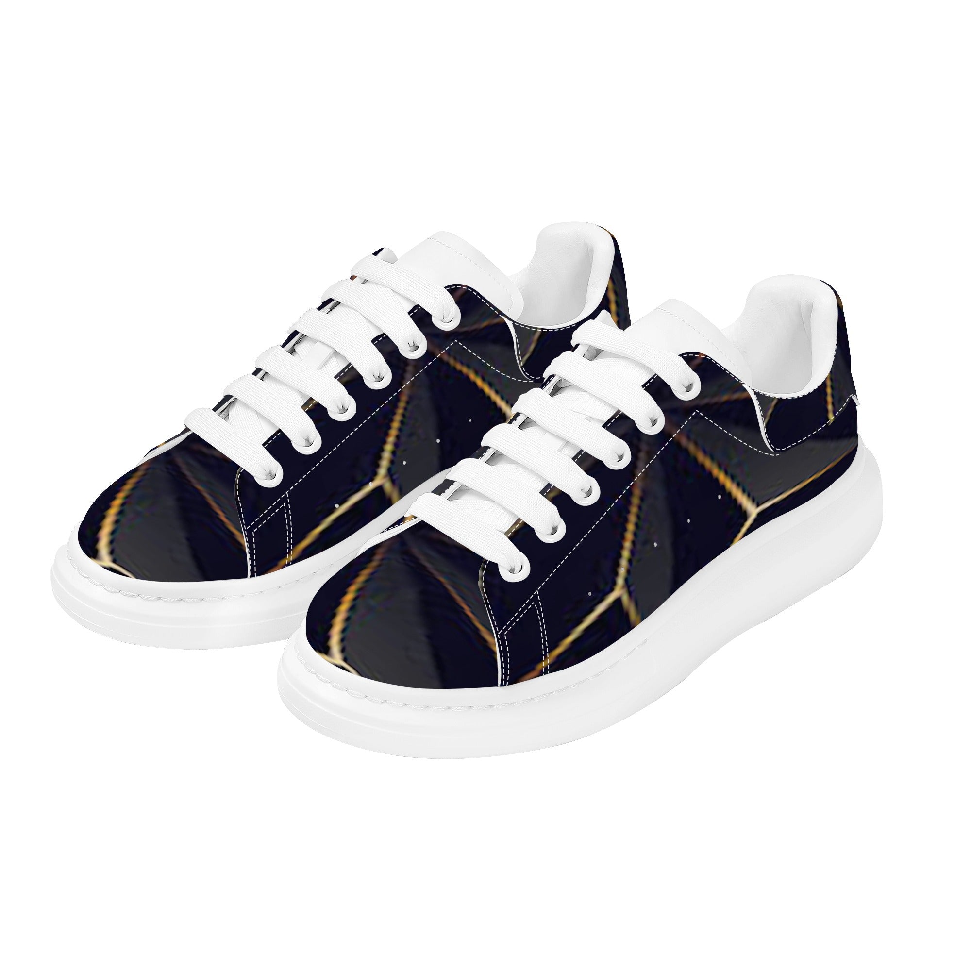 FZ Women's White Tongue Low Top Chunky Shoes - FZwear