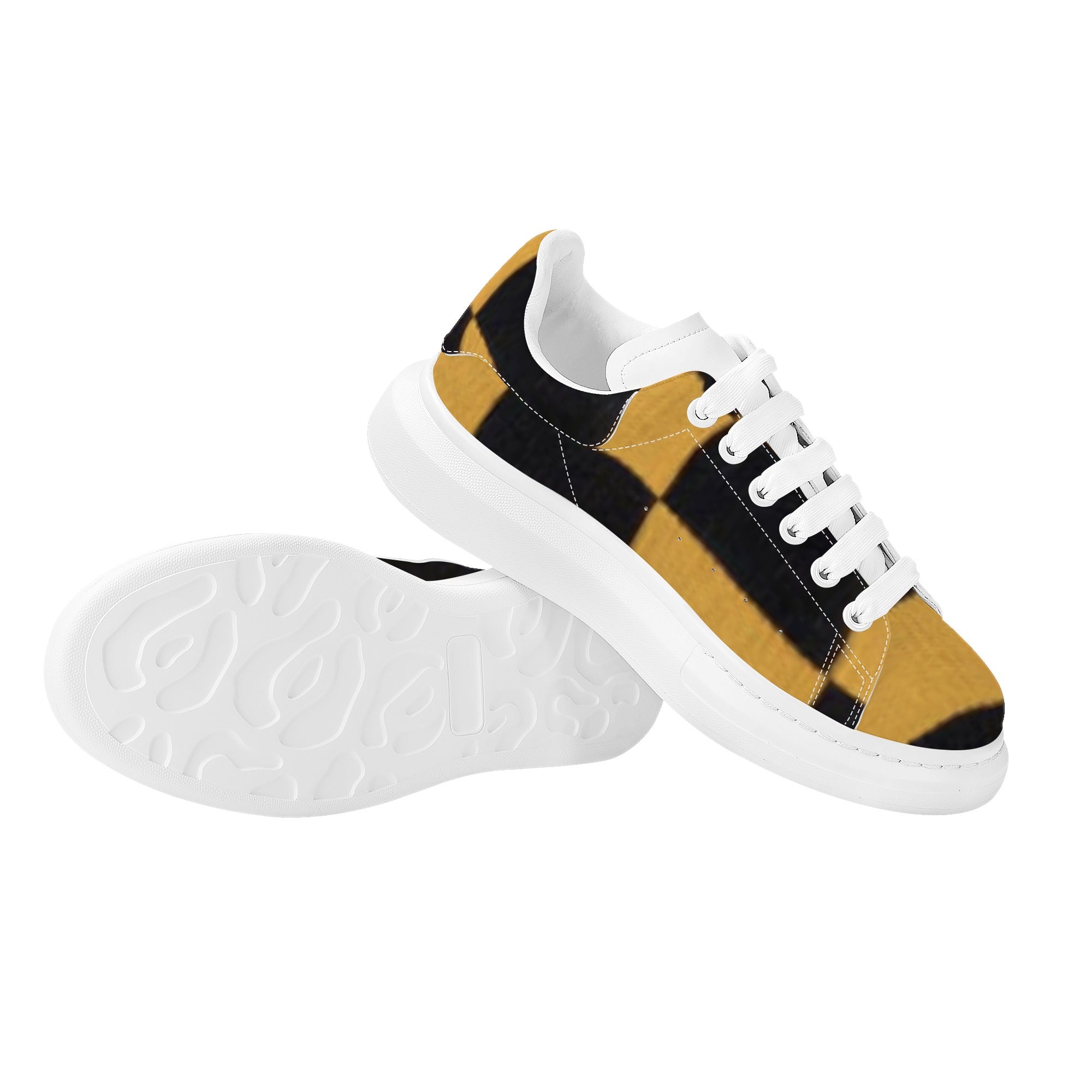 FZ Women's White Tongue Low Top Chunky Shoes - FZwear