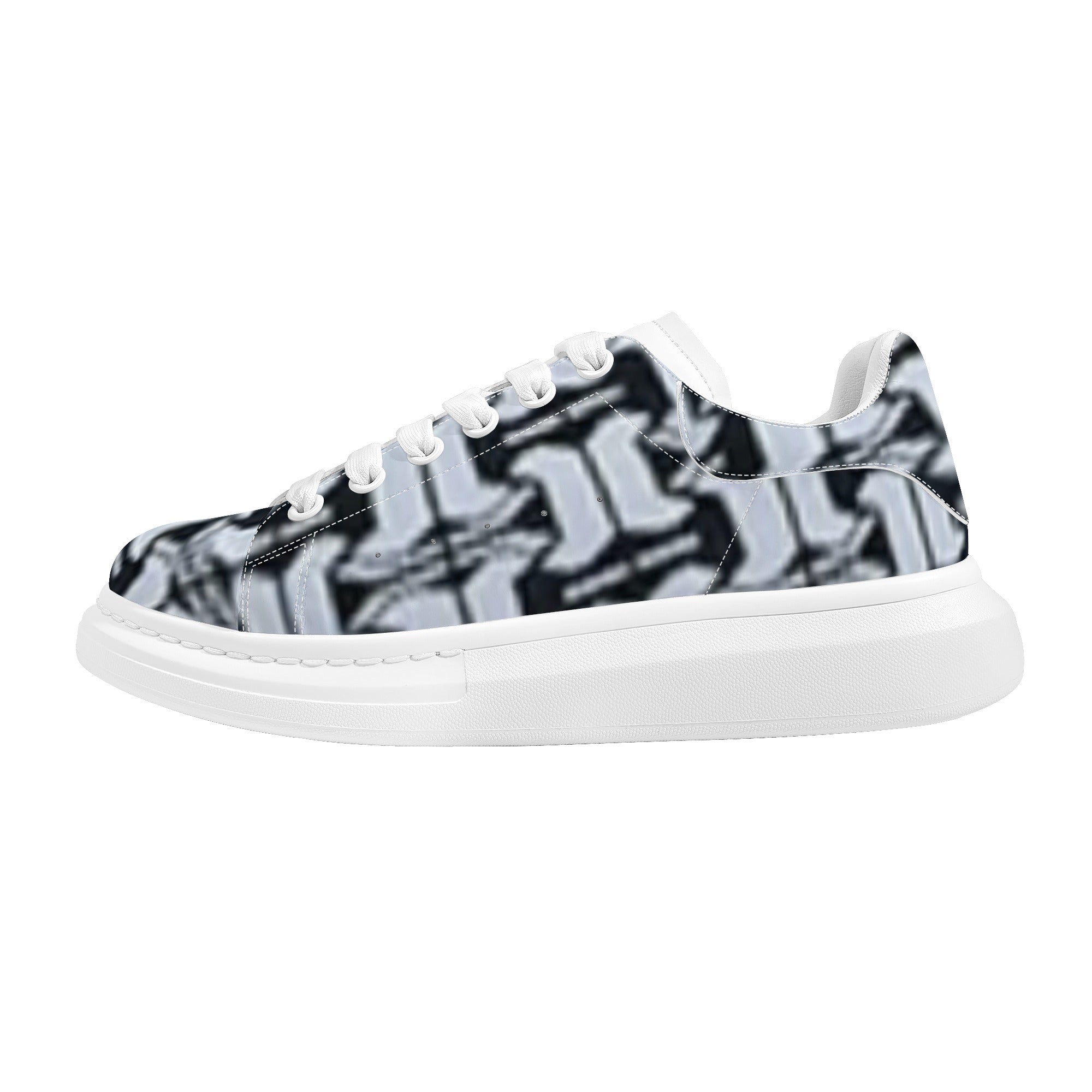 FZ Women's White Tongue Low Top Chunky Shoes - FZwear