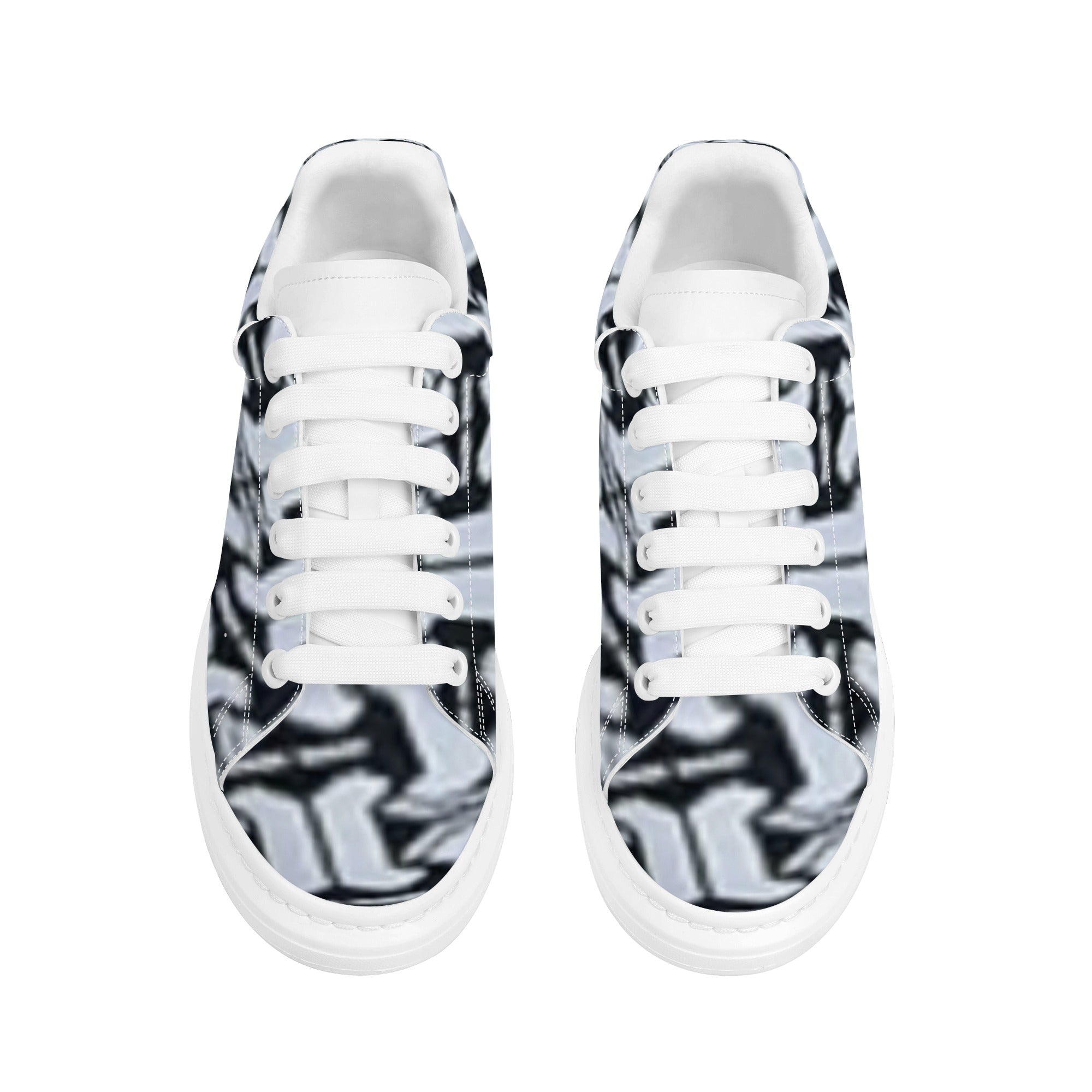 FZ Women's White Tongue Low Top Chunky Shoes - FZwear