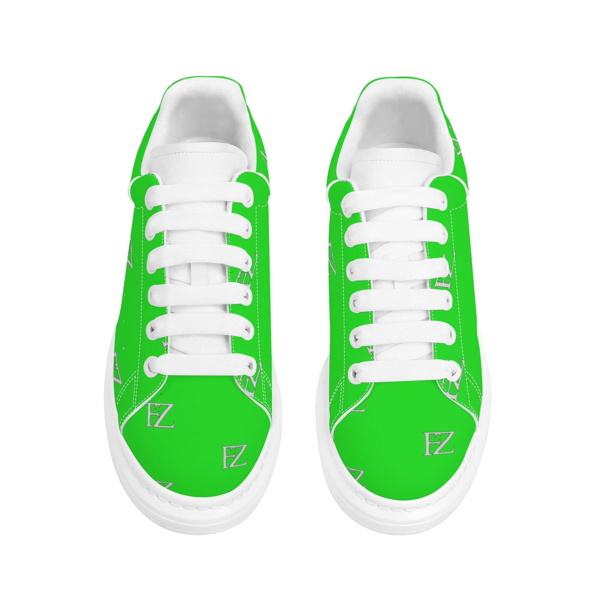 FZ Women's White Tongue Low Top Chunky Shoes - FZwear