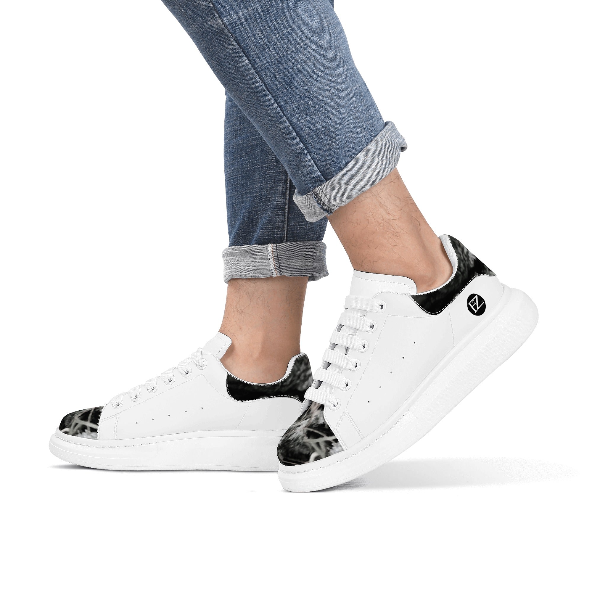 FZ Men's White Tongue Chunky Shoes - FZwear