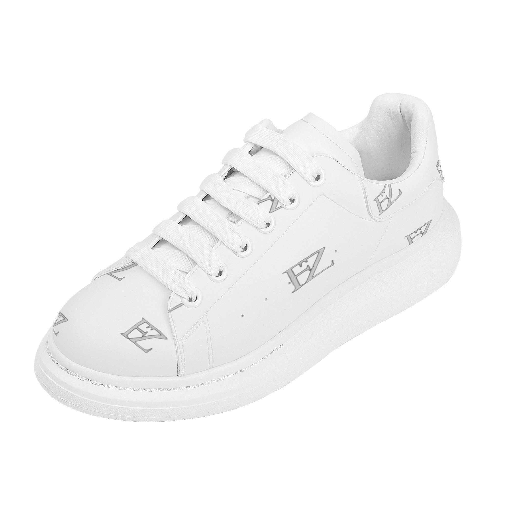 FZ Women's White Tongue Low Top Chunky Shoes - FZwear