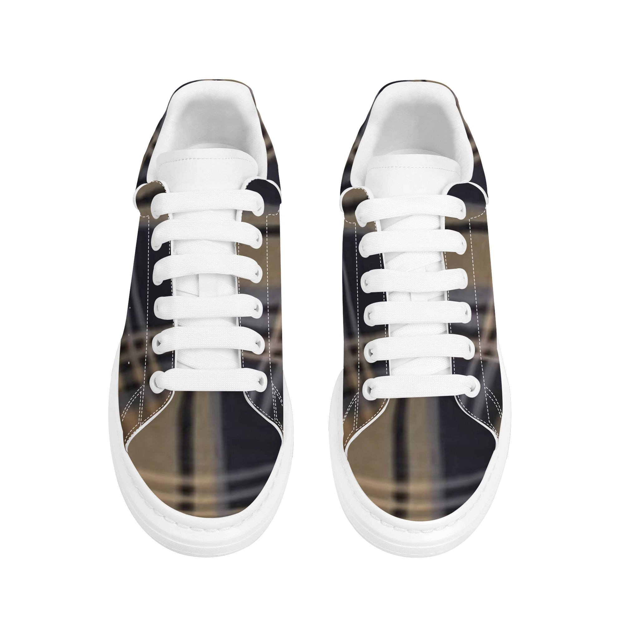 FZ Women's White Tongue Low Top Chunky Shoes - FZwear