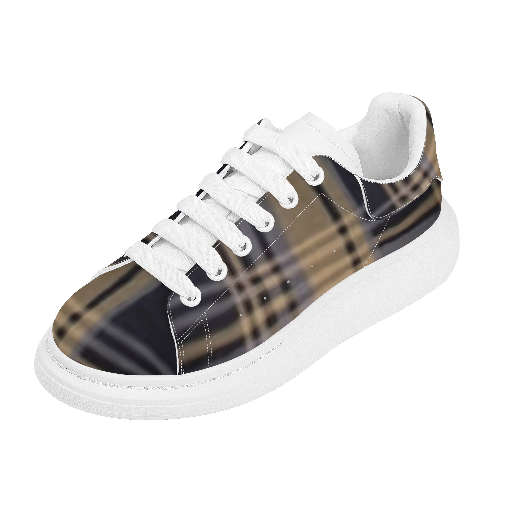 FZ Women's White Tongue Low Top Chunky Shoes - FZwear