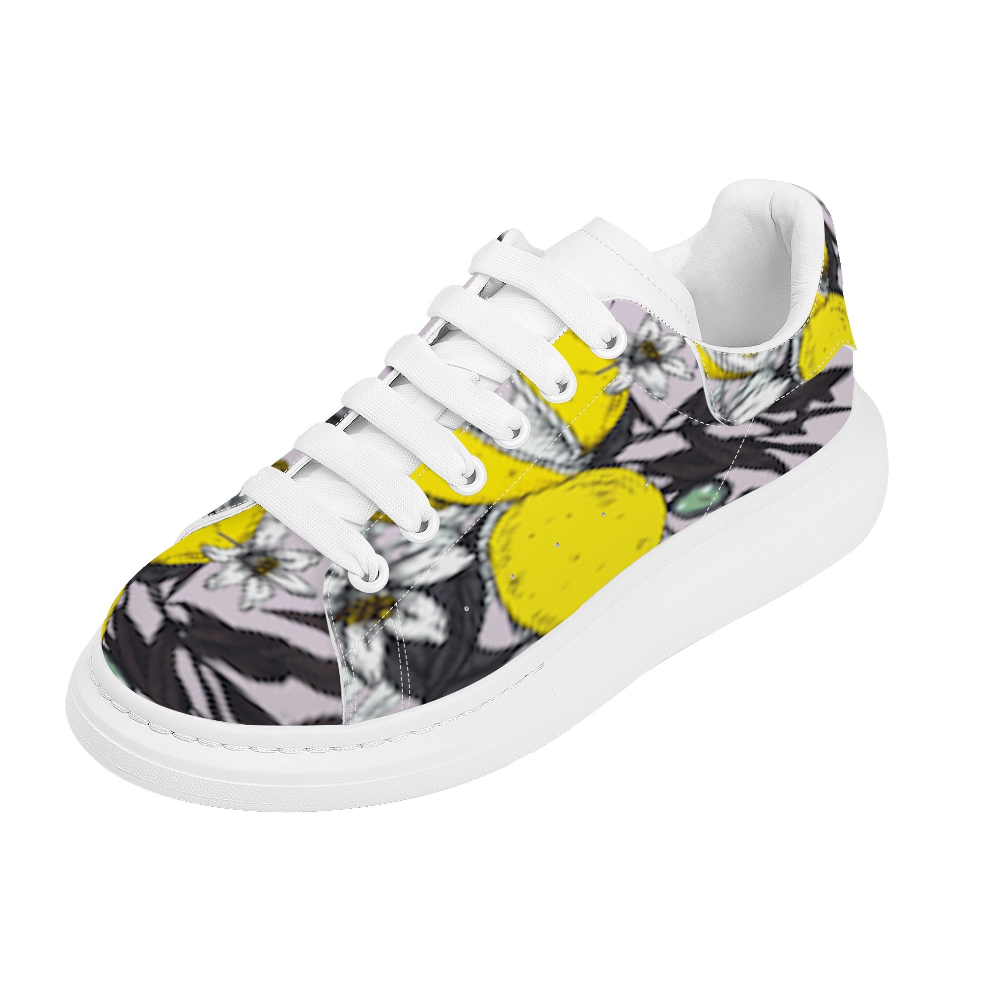 FZ Women's White Tongue Low Top Chunky Shoes - FZwear