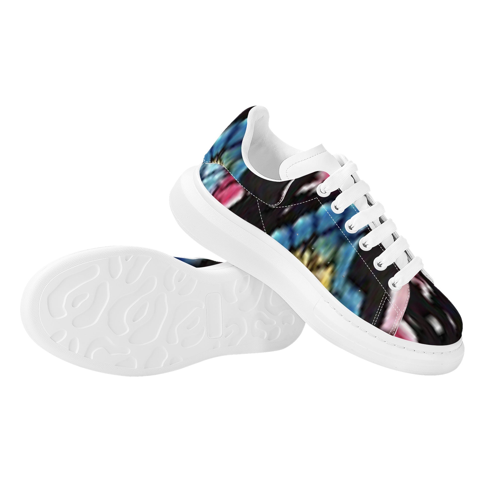 FZ Women's White Tongue Low Top Chunky Shoes - FZwear