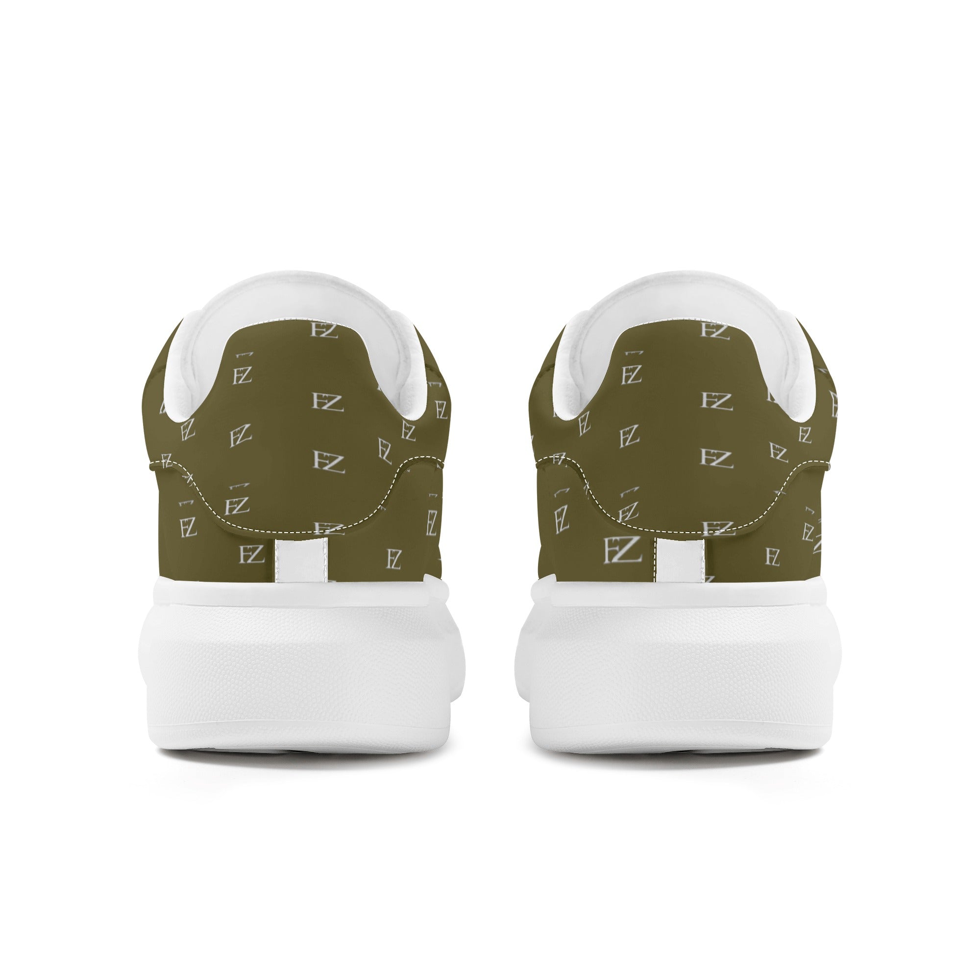 FZ Women's White Tongue Low Top Chunky Shoes - FZwear