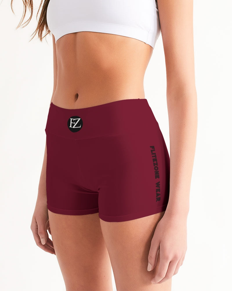 fz zone women's mid-rise yoga shorts