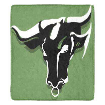 fz blanket bull (xl) one size / fz blanket - green ultra-soft micro fleece blanket 70"x80"