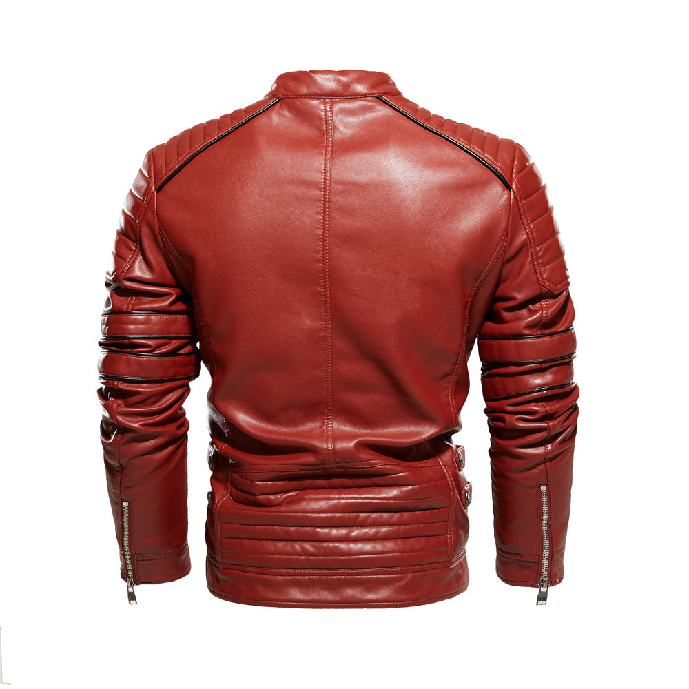 FZ Men's "Cosimo" Faux Leather Biker Jacket - FZwear