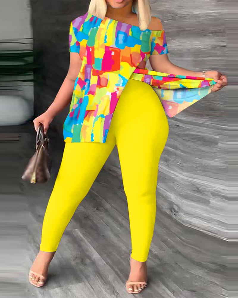 FZ Women's Plus Size Tie Dye Print Pants Suit - FZwear