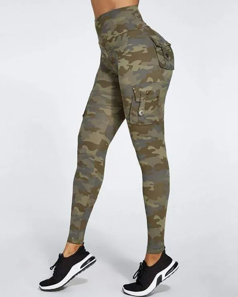 FZ Women's Camouflage Print Pocket Leggings - FZwear