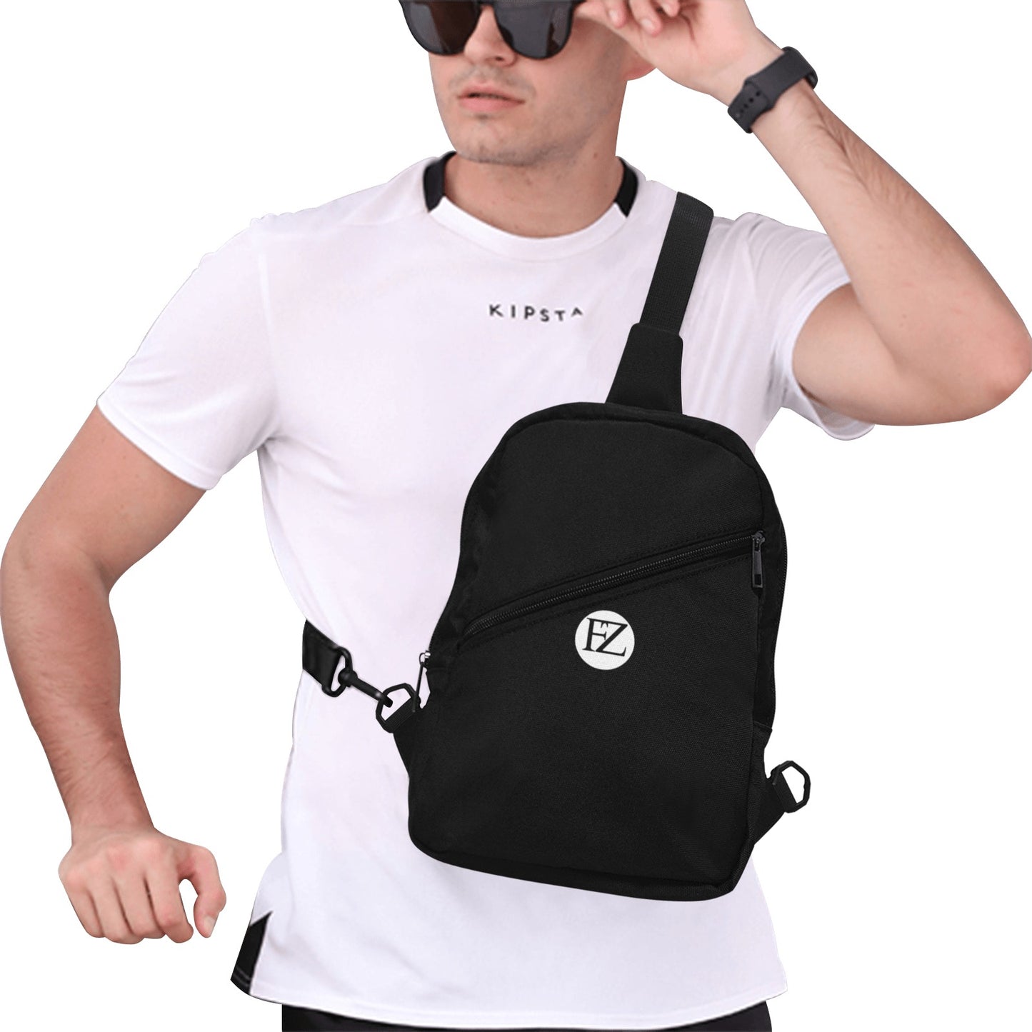 fz men's chest bag one size / fz chest bag-black men's chest bag (model1726)