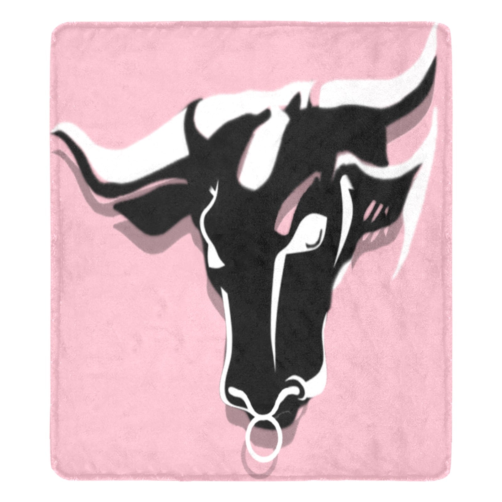 fz blanket bull (xl) one size / fz blanket - pink ultra-soft micro fleece blanket 70"x80"