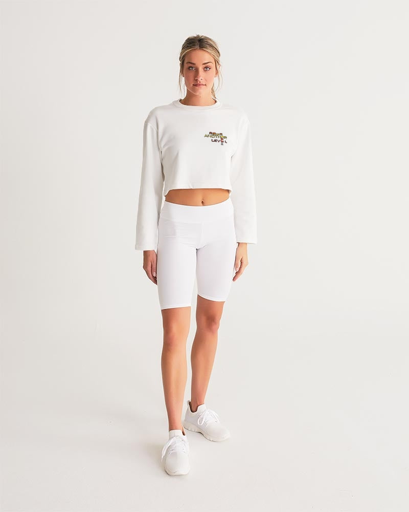 white zone women's cropped sweatshirt