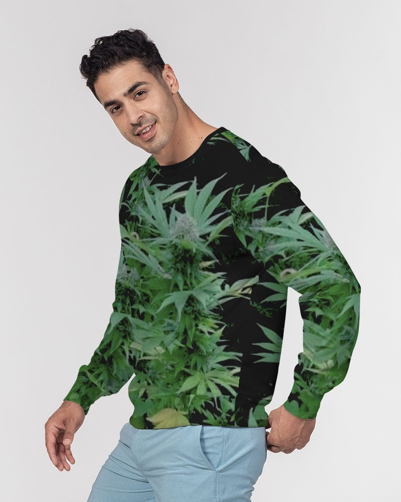 the bud - darker shade men's classic french terry crewneck pullover