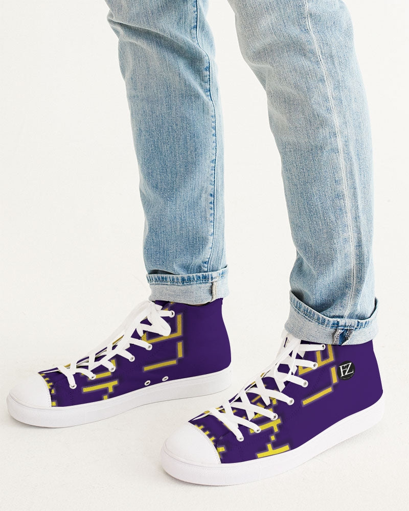 purple flite men's hightop canvas shoe