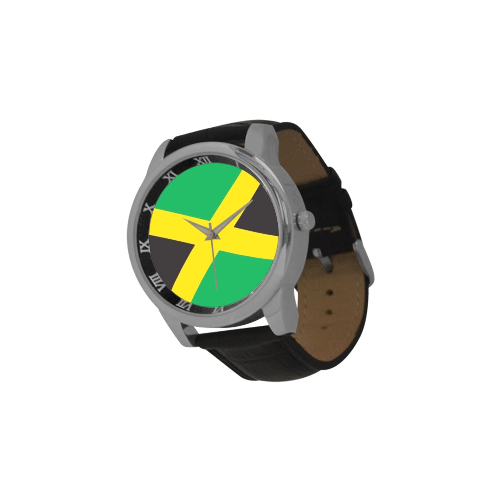 fz men's watch men's leather strap large dial watch (model 213)