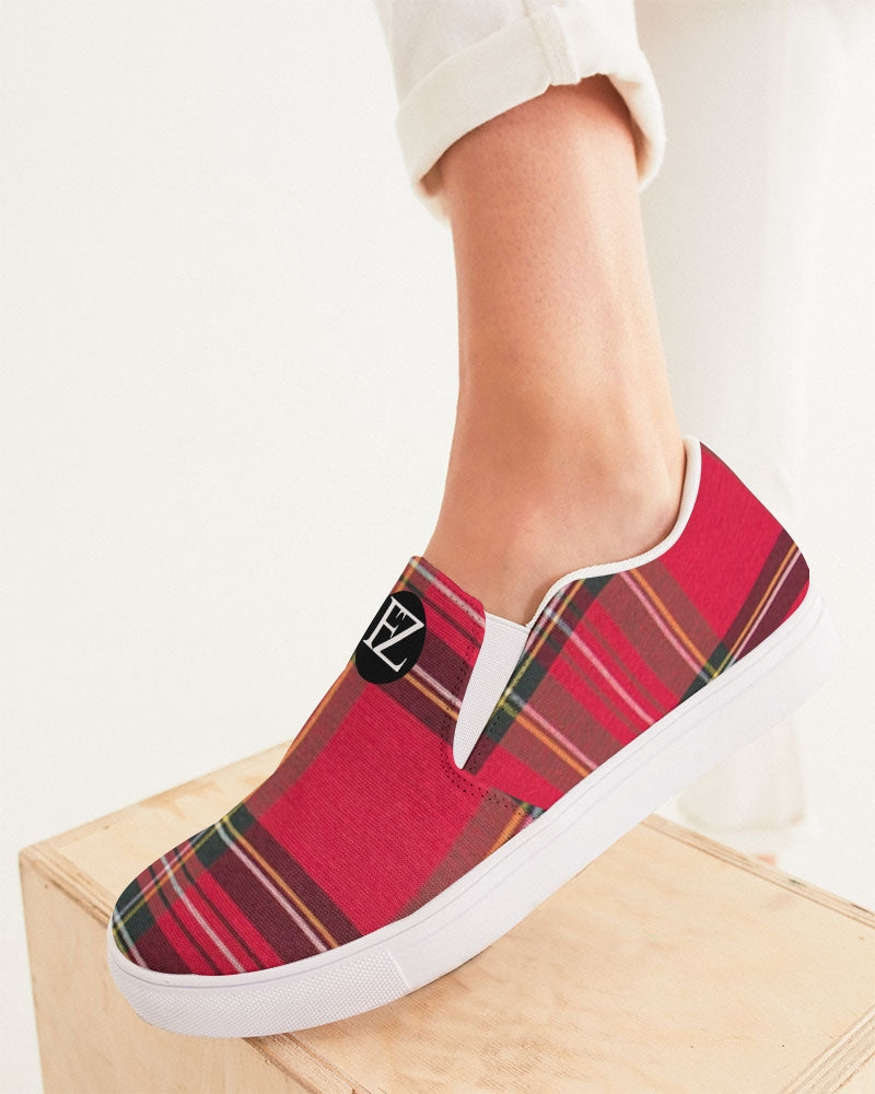 fz plaid too women's slip-on canvas shoe