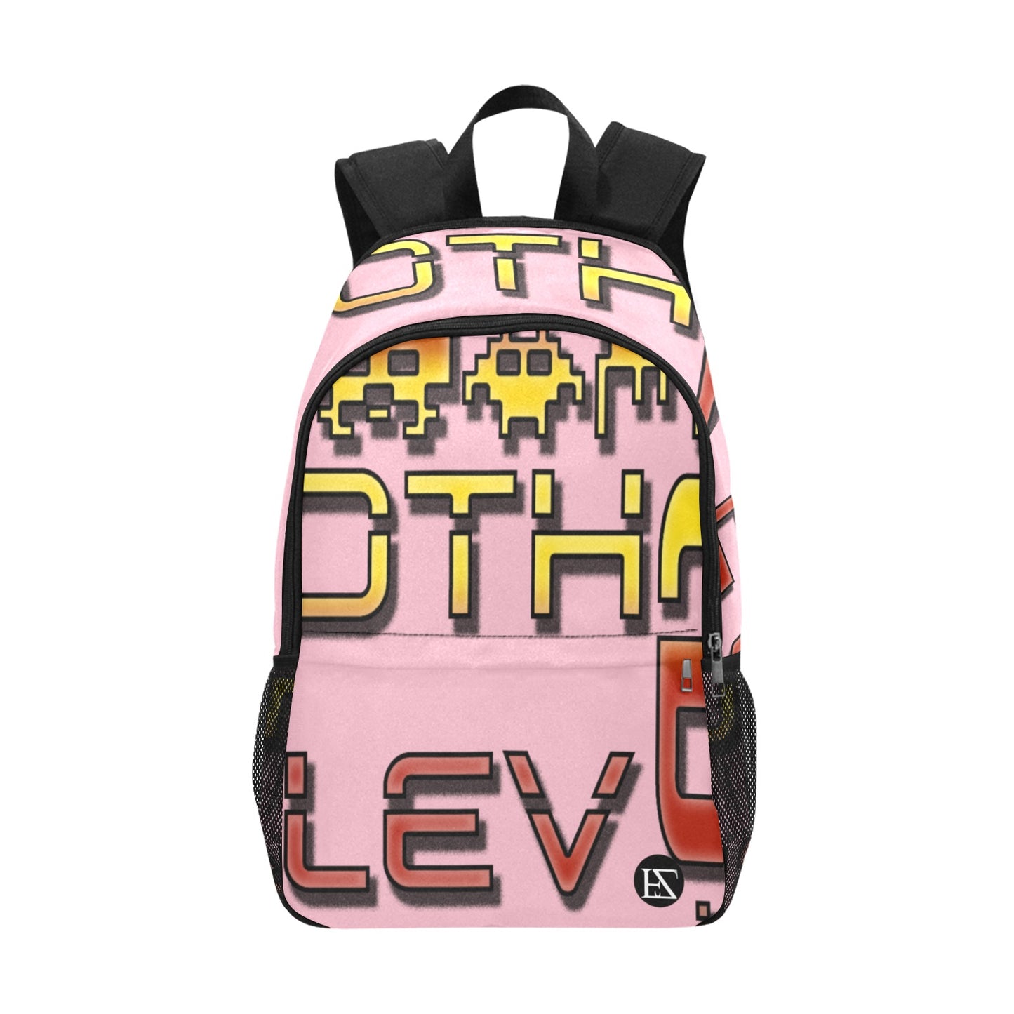 fz red levels backpack one size / fz levels backpack - pink all-over print unisex casual backpack with side mesh pockets (model 1659)