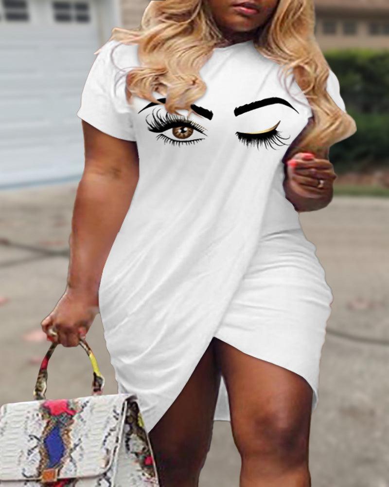 FZ Women's Plus Size Figure Print Warp Dress - FZwear