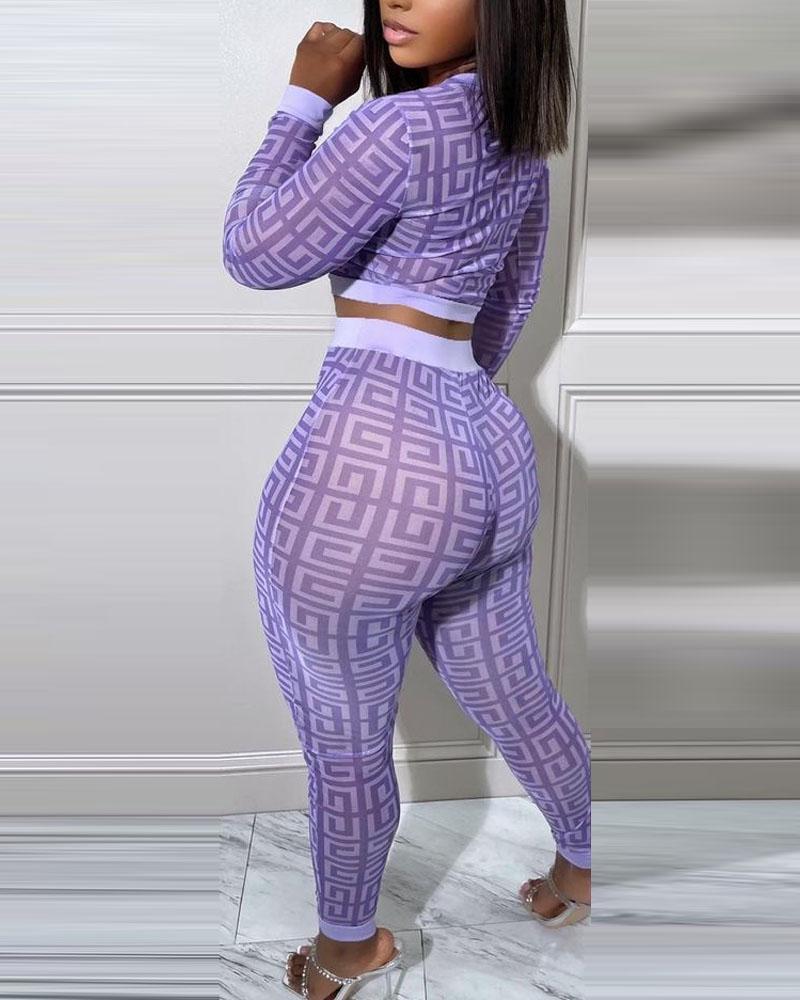 FZ Women's Geometric Print Pants Suit - FZwear