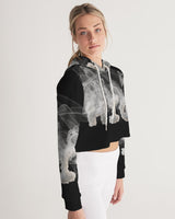 smoking the highest women's cropped hoodie