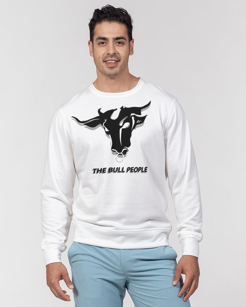 the white  bull men's classic french terry crewneck pullover