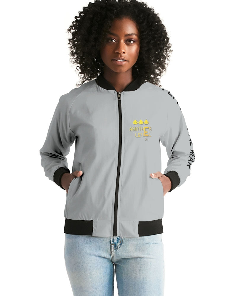 flying grey women's bomber jacket