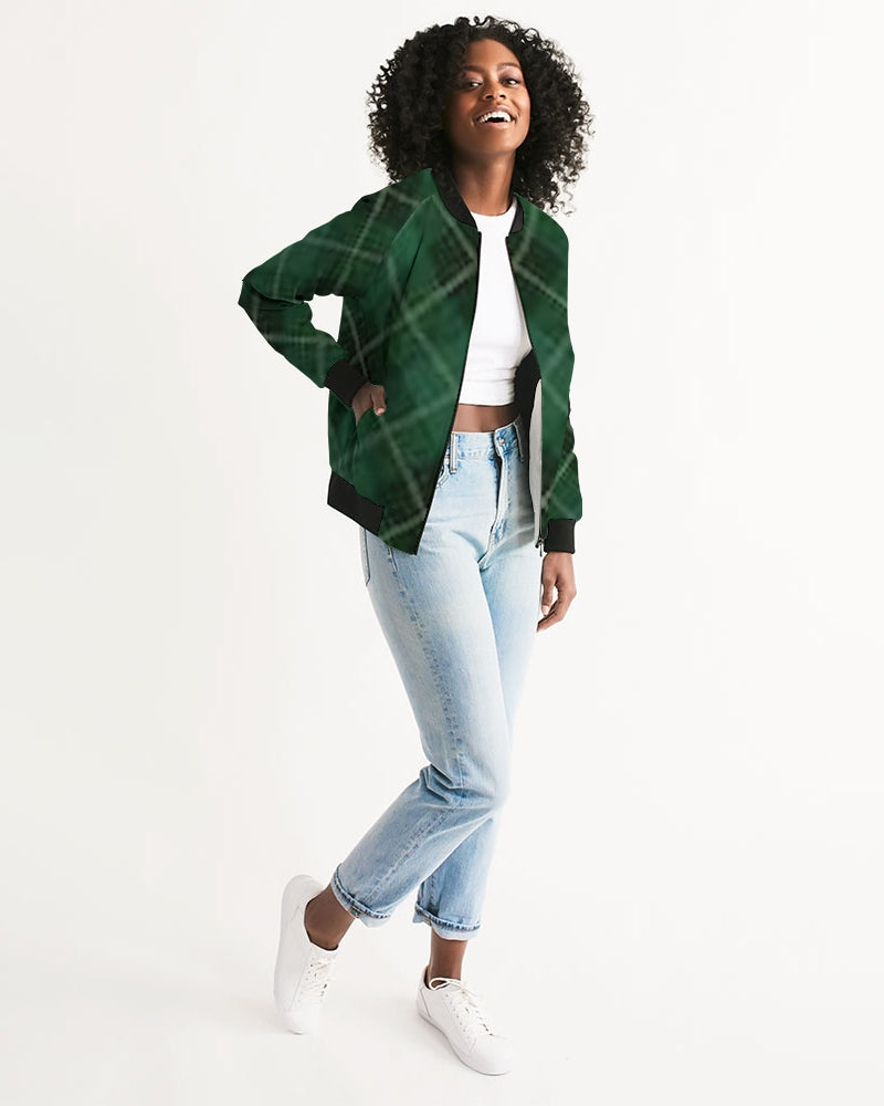 fzwear plaid women's bomber jacket