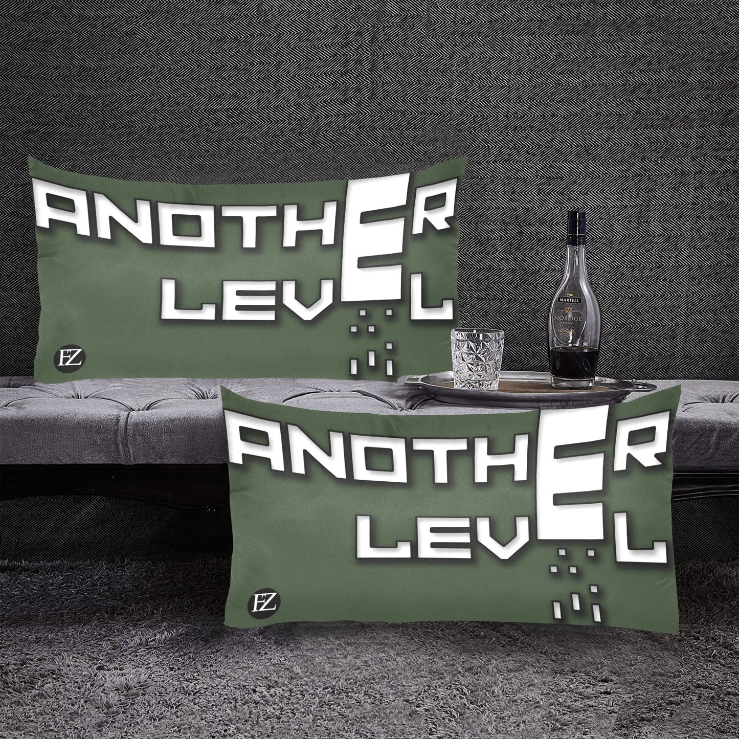 fz levels pillow case one size / fz levels pillow case - dark green rectangle pillow cases 20"x36"(one side)(pack of 2)