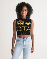 smokin black women's twist-front tank